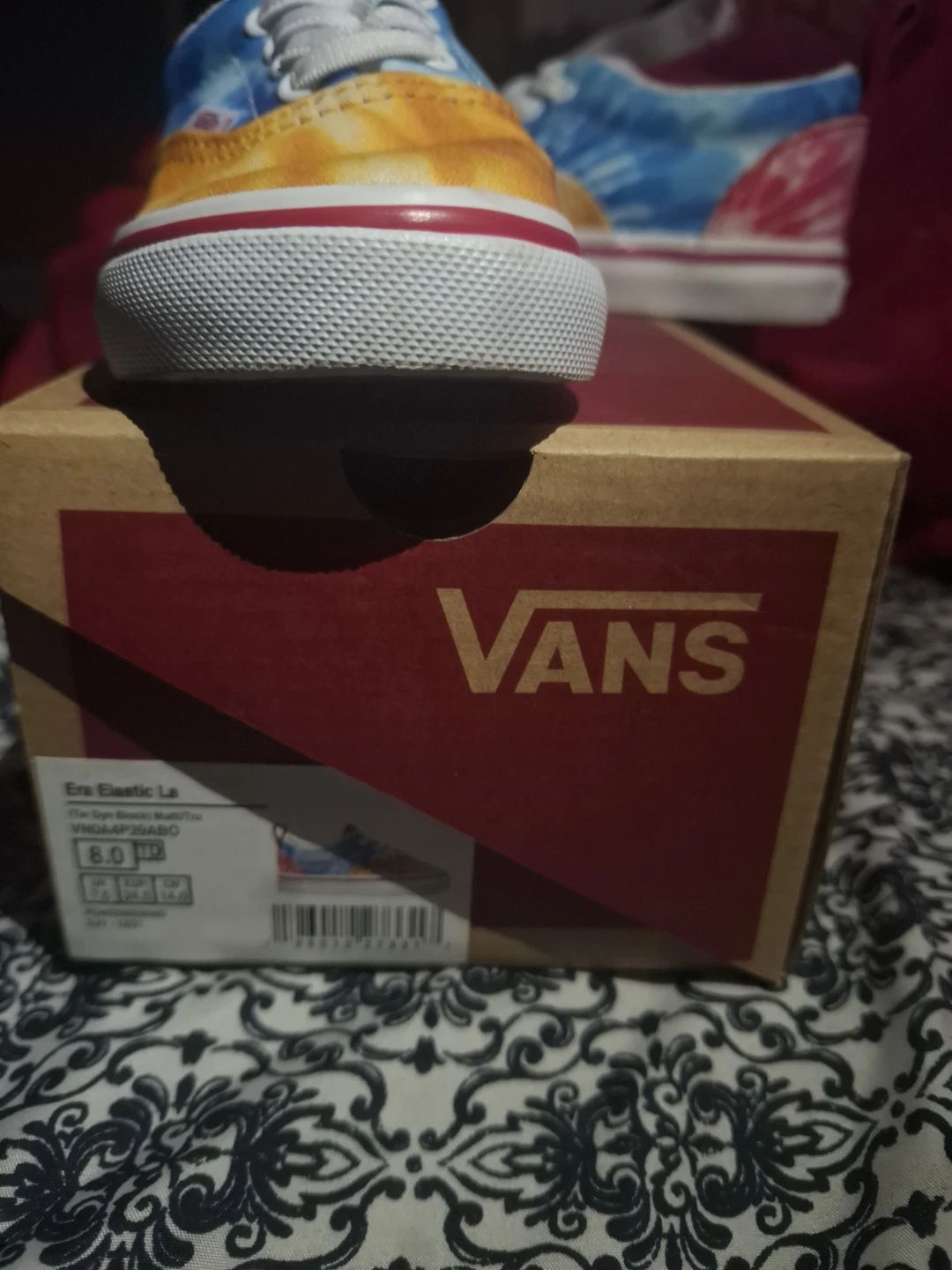 Vans Era Elastic Lace Tie Dye Shoes Toddler Size 8 - photo 2