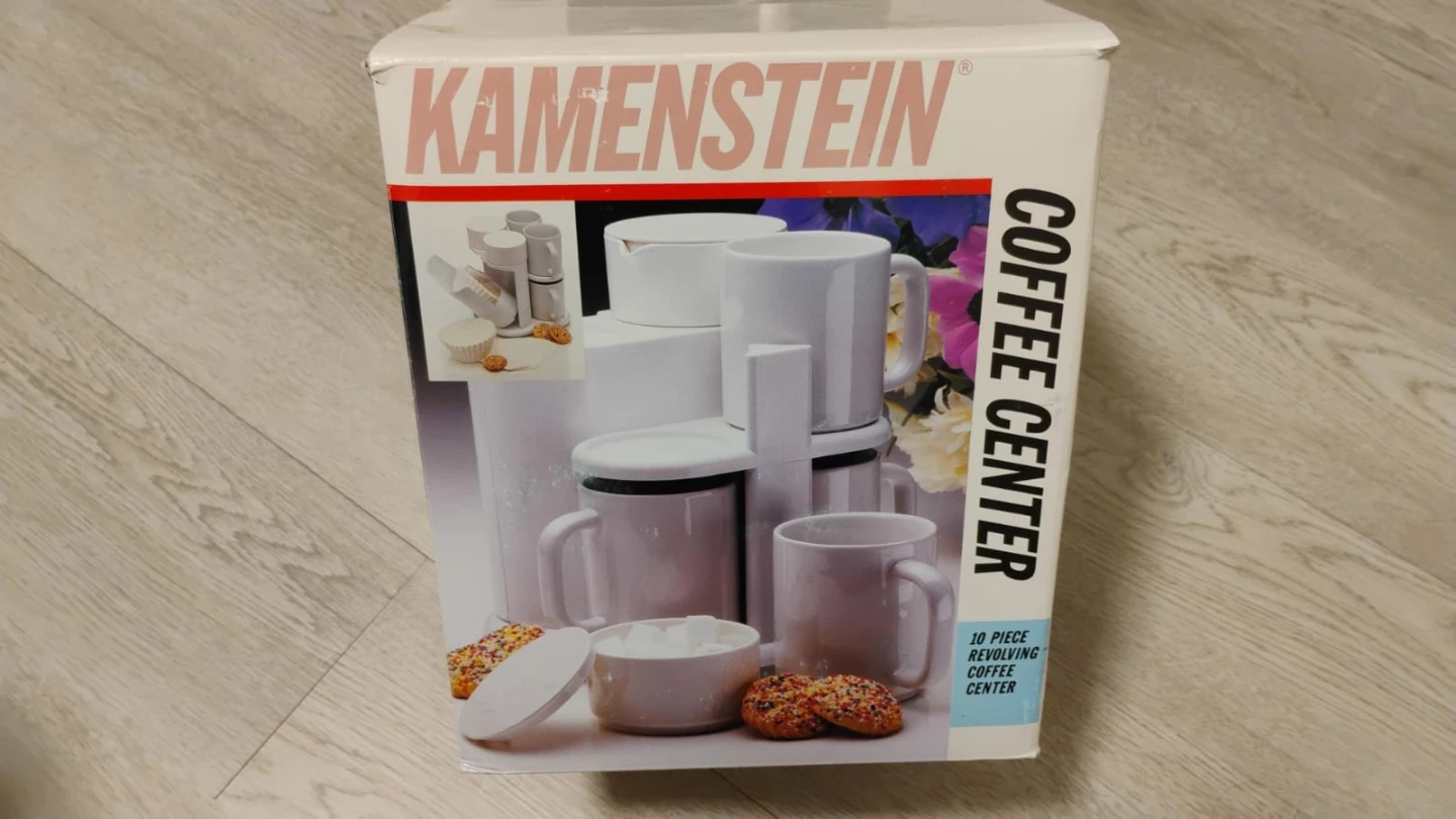 Beautiful Vintage Kamenstein 10 Piece Revolving Coffee Center