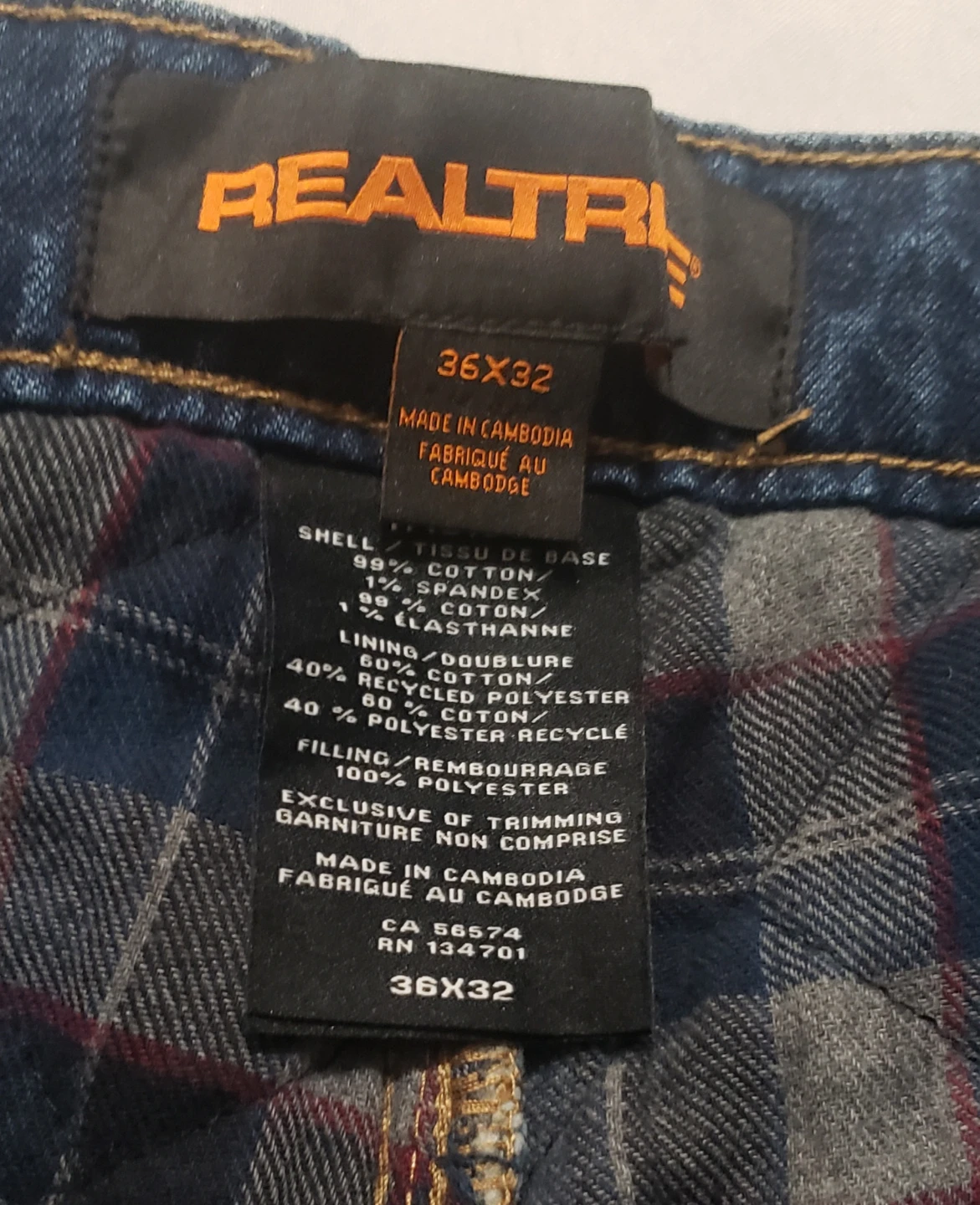 Brand new Realtree Flnnel Lined Jeans Men's  36x32 - photo 3