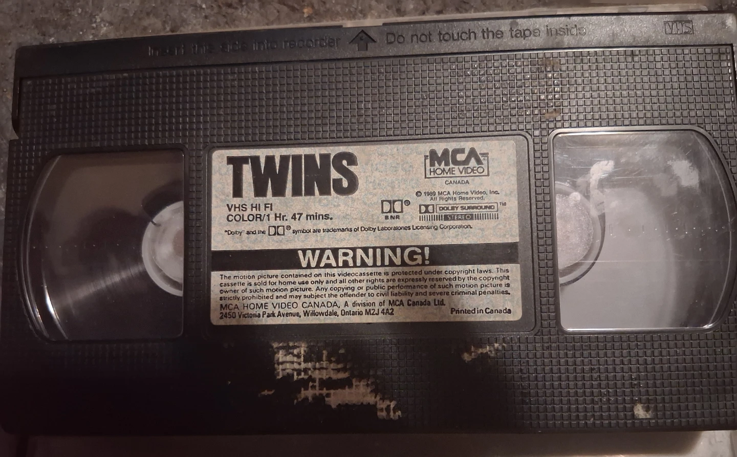 Twins VHS Hi-Fi Movie
