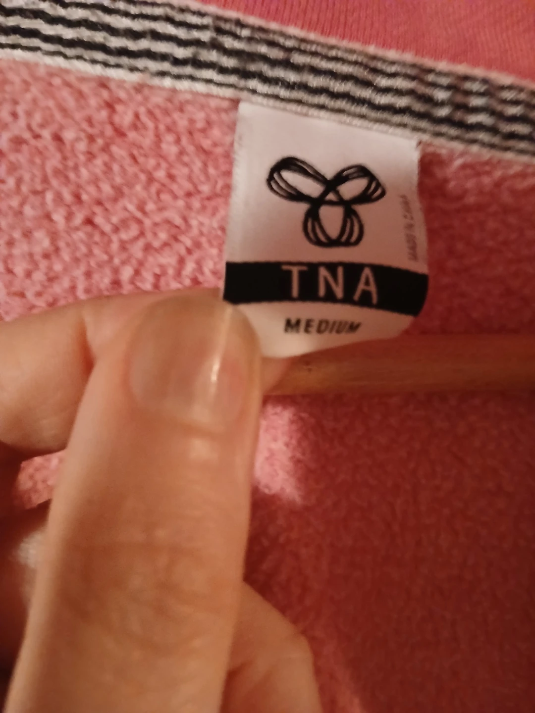 TNA Hooded Zip-Up Sweatshirt - Medium - Coral - photo 2