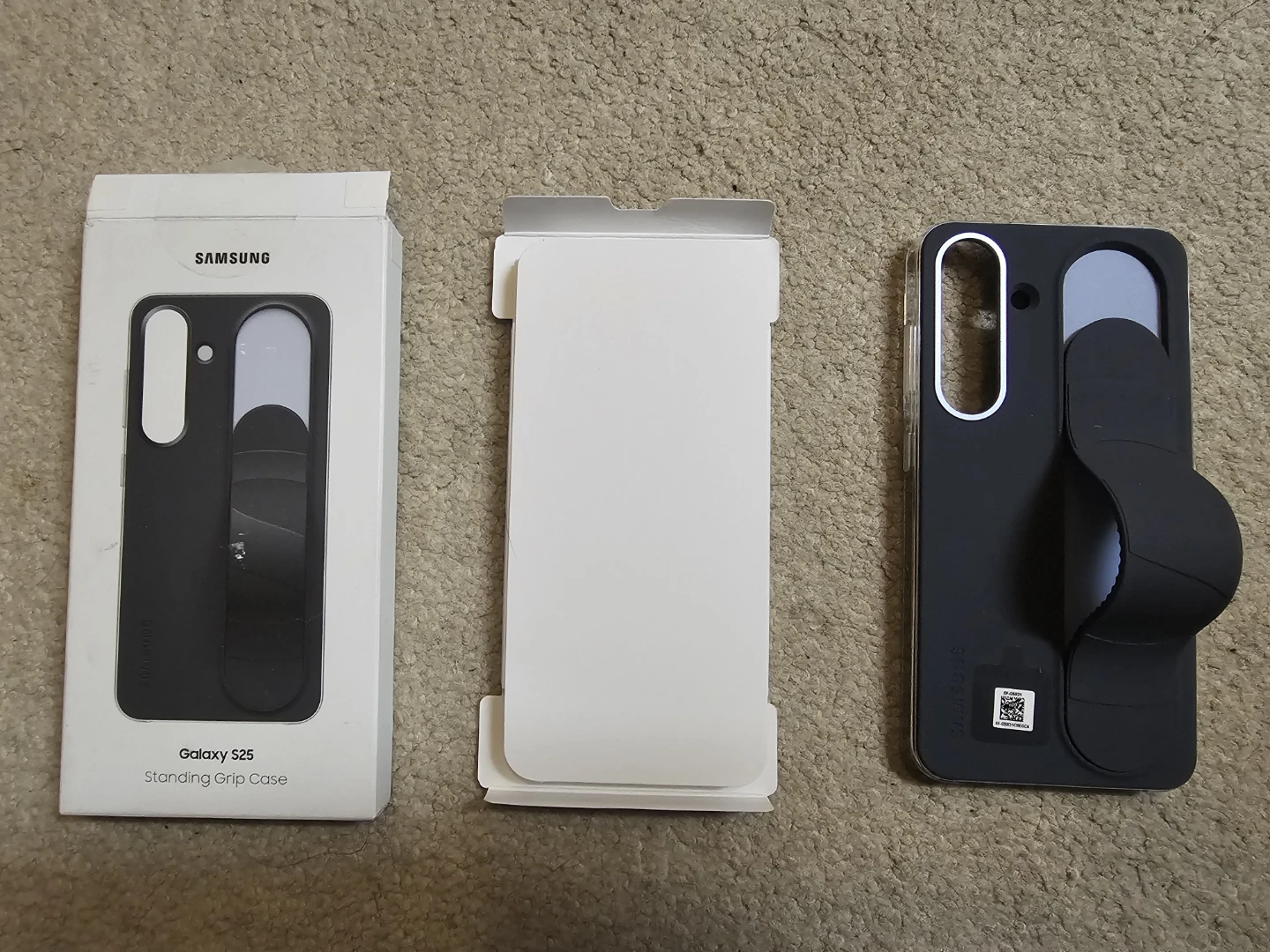 Samsung Standing Grip Hard Shell Case for Galaxy S25-Black