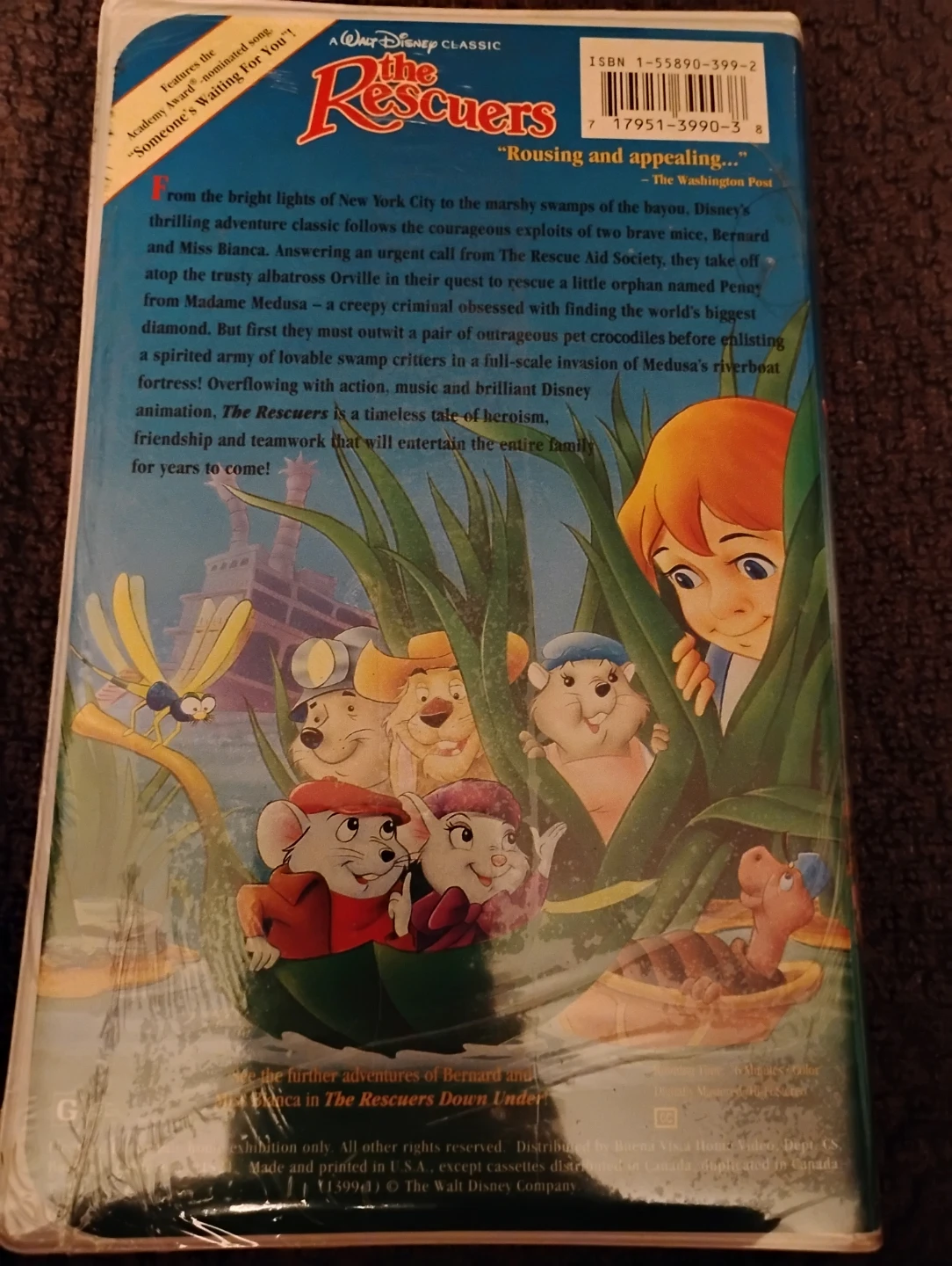 VINTAGE!! DISNEY'S THE RESCUERS, SEALED - photo 2