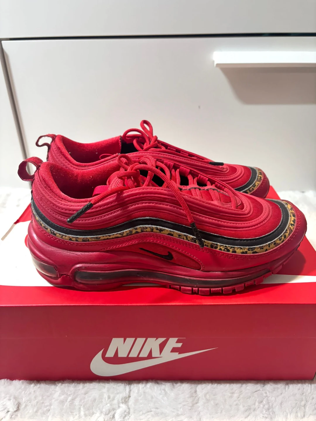 Nike Air Max 97 Red Leopard Print