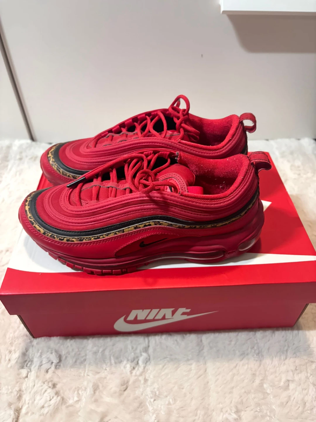 Nike Air Max 97 Red Leopard Print - photo 3