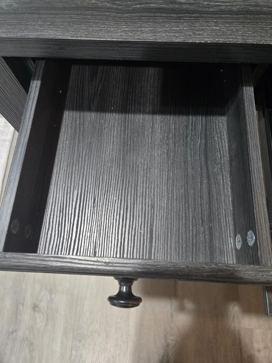 Grey Oak Desk with 3 Drawers & Keyboard Tray - photo 4