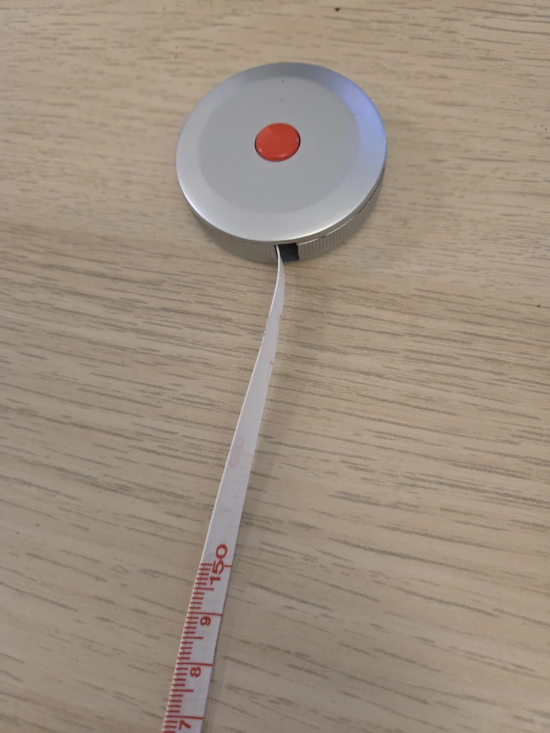 Silver Retractable Measuring Tape with Red Button - photo 3