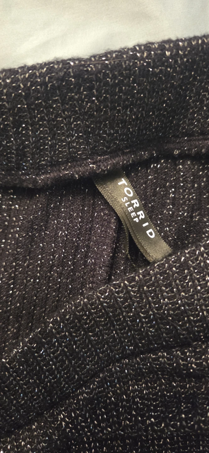 Torrid Sleep Black Sparkle Pants sz 0