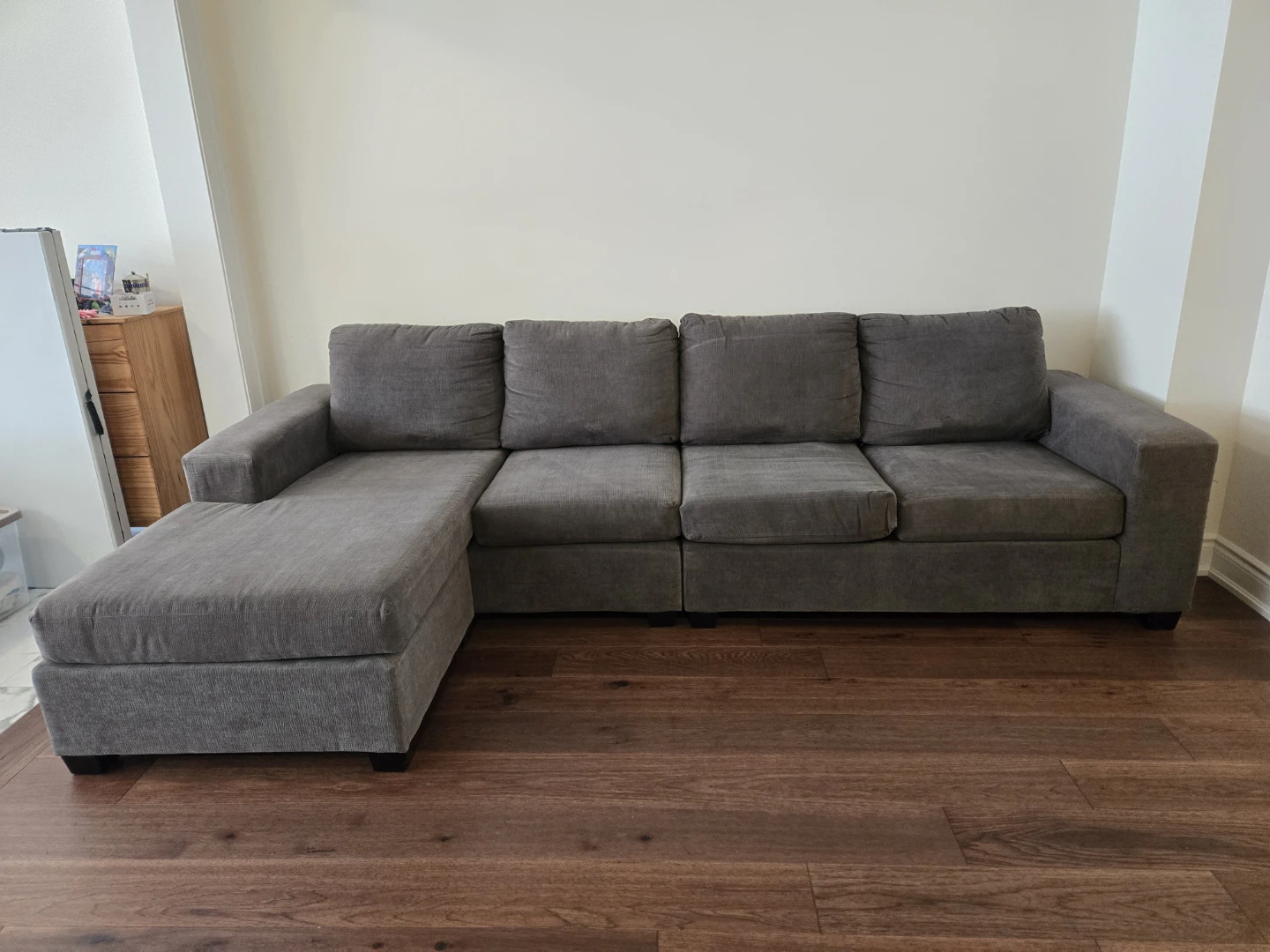 Grey Sectional Sofa with Chaise - photo 3