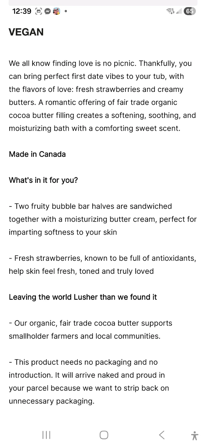 Lush Strawberry Crumble Bubble Bar - photo 2