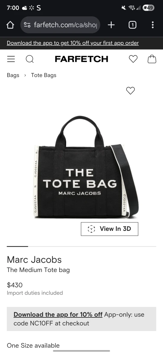 Marc Jacobs The Medium Tote Bag
