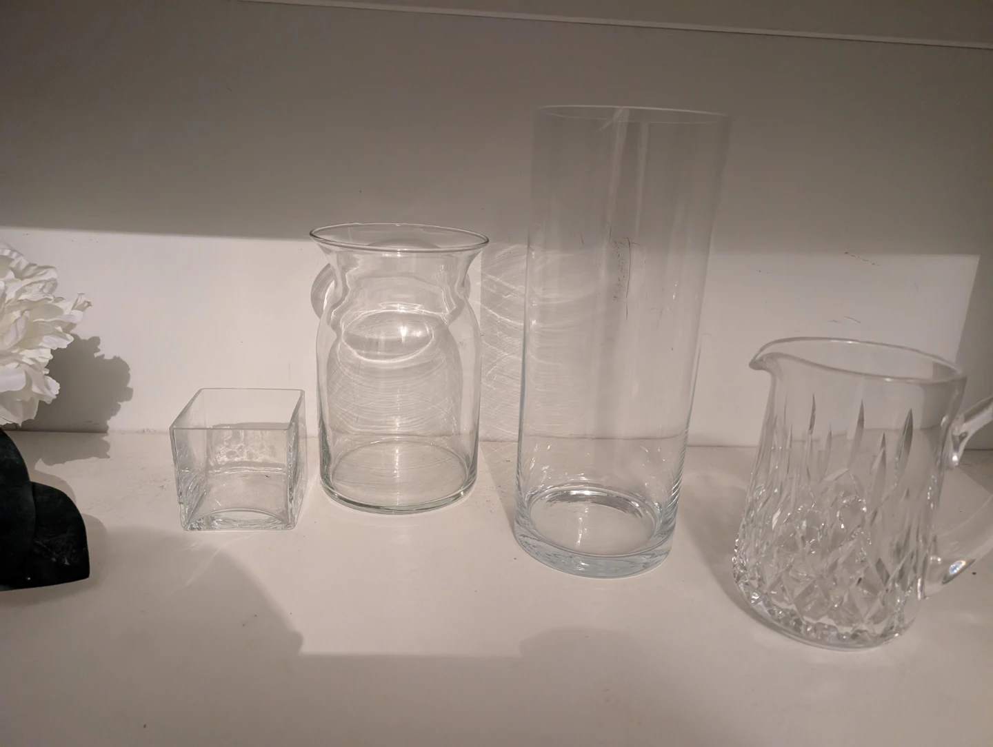 Assorted Glass Vases and Pitcher