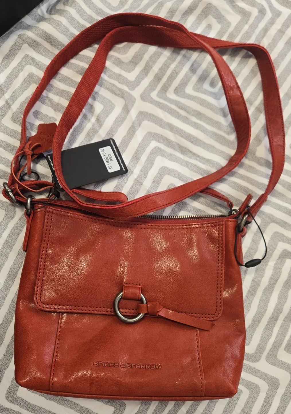 Spikes & Sparrow Red Leather Crossbody Bag - photo 2