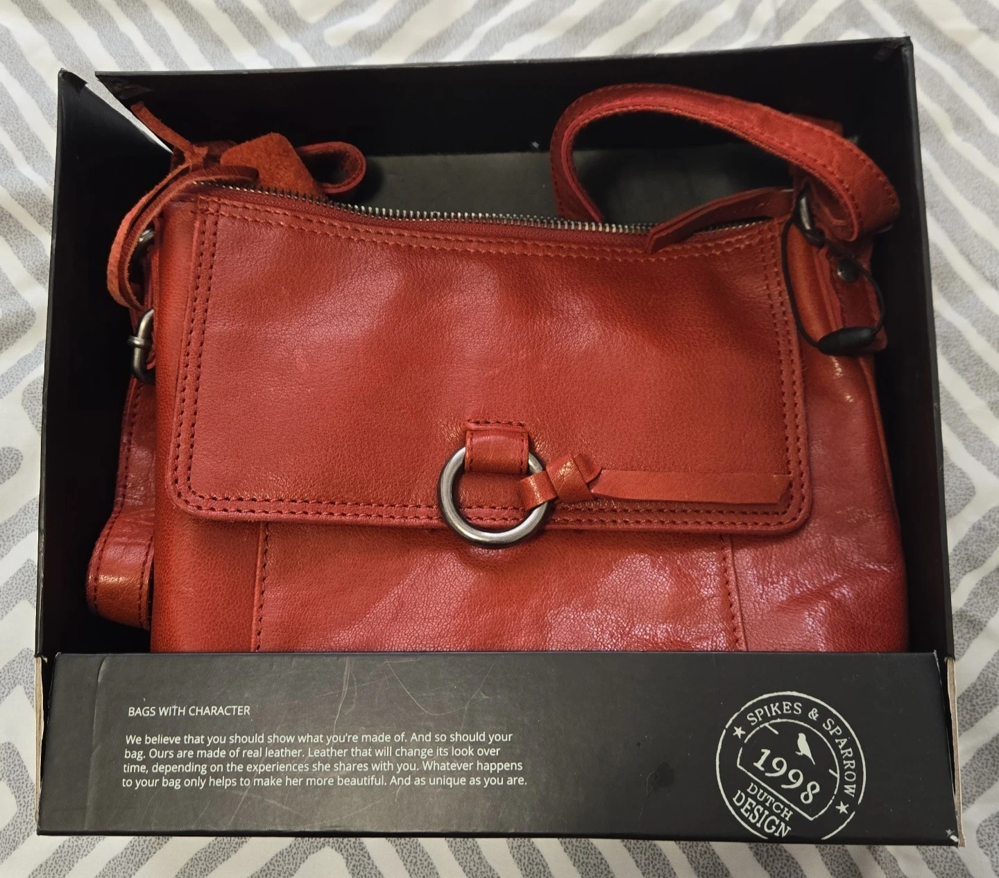 Spikes & Sparrow Red Leather Crossbody Bag - photo 3