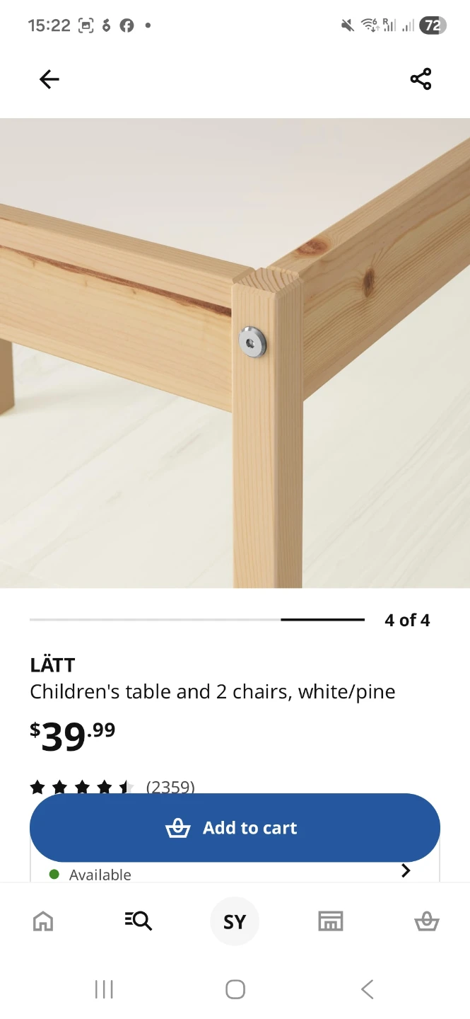 Ikea children table set.