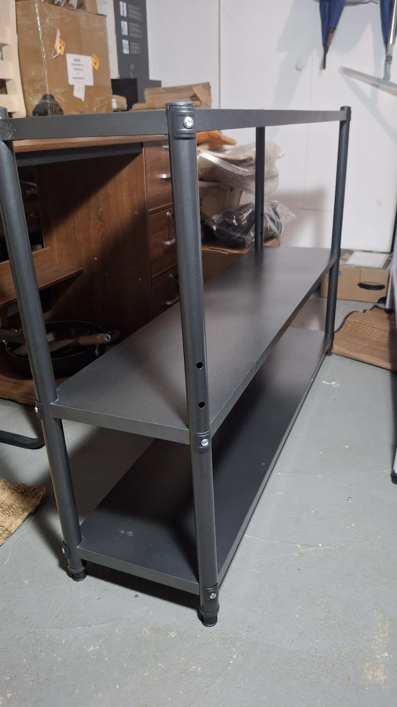 Dark Grey Metal 3-Shelf Storage Unit (109x29x79cm) ❤️