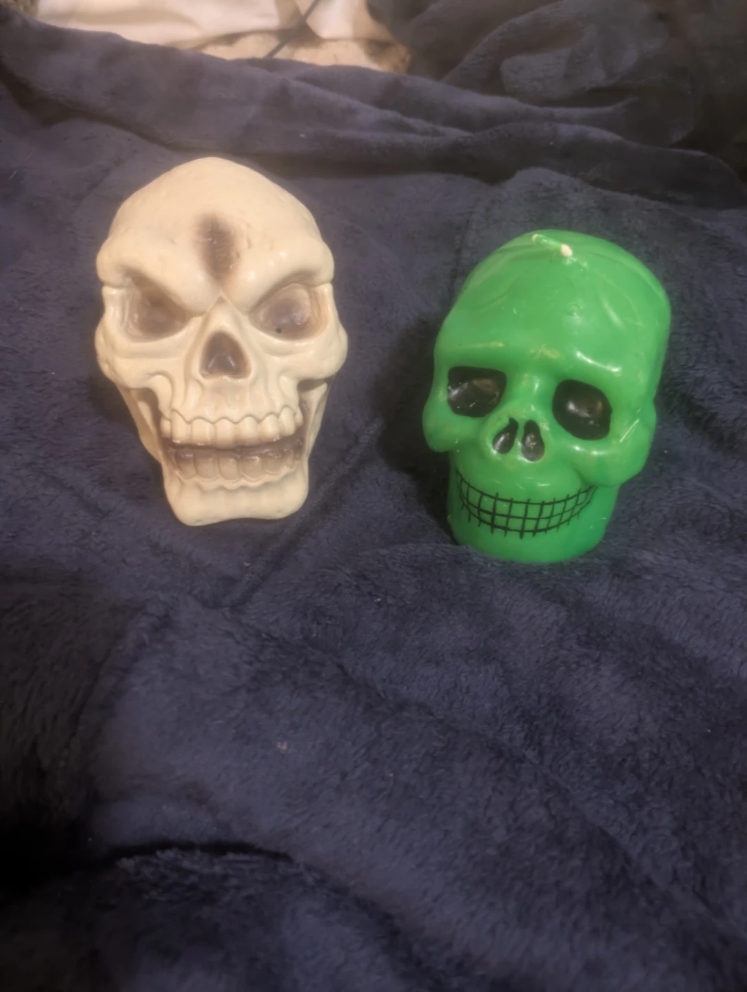 Skull Candle and Figurine Set