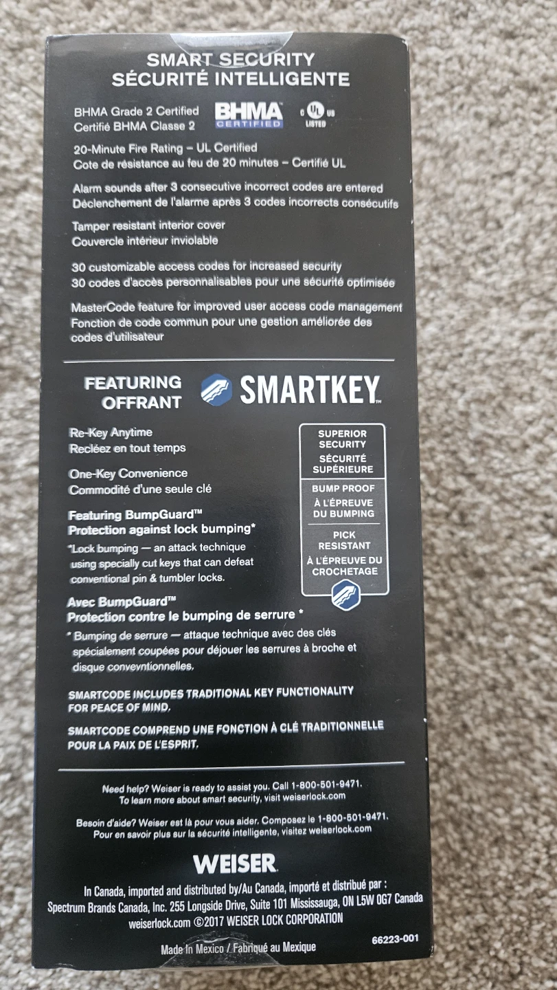 Weiser SmartCode 10 Touchscreen Deadbolt - photo 4