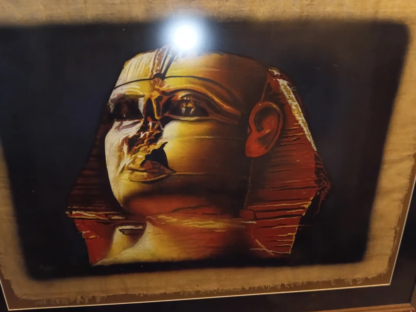 Framed Artwork - Egyptian Pharoah Portrait - photo 2