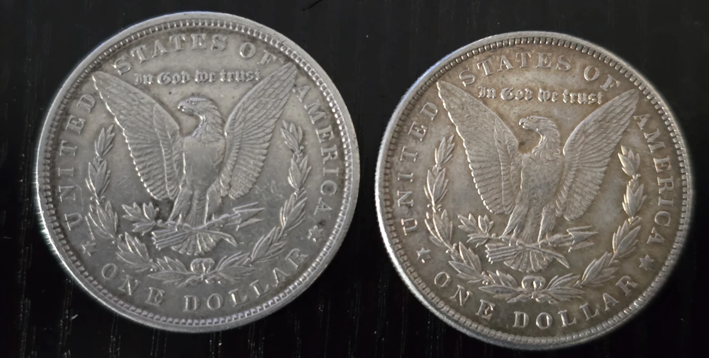 Lot Of 2 Morgan Silver Dollars - 1883 & 1889 - photo 3
