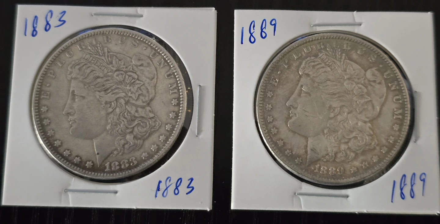 Lot Of 2 Morgan Silver Dollars - 1883 & 1889 - photo 5