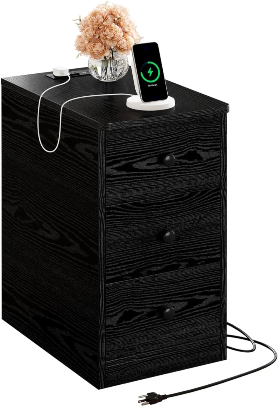 Nightstand with Charging Station,
