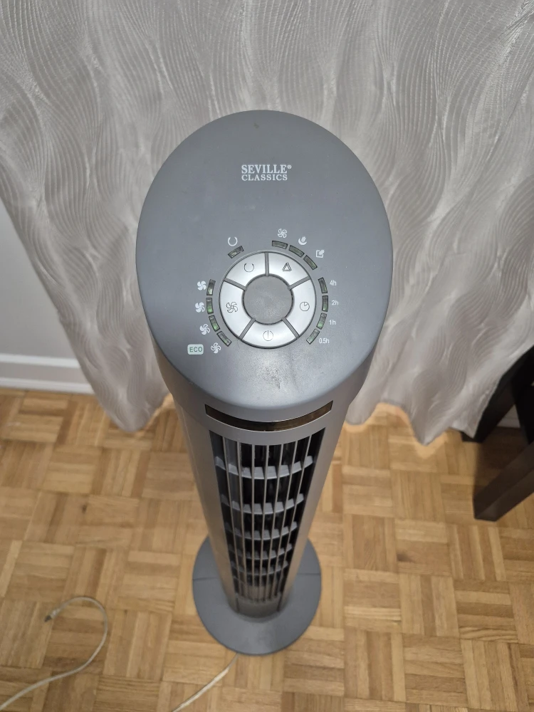 Seville Classics Tower Fan - Grey - photo 3