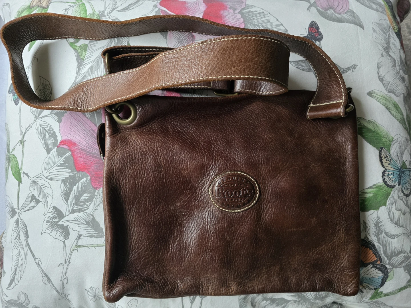 Roots Brown Leather Crossbody Bag - photo 3