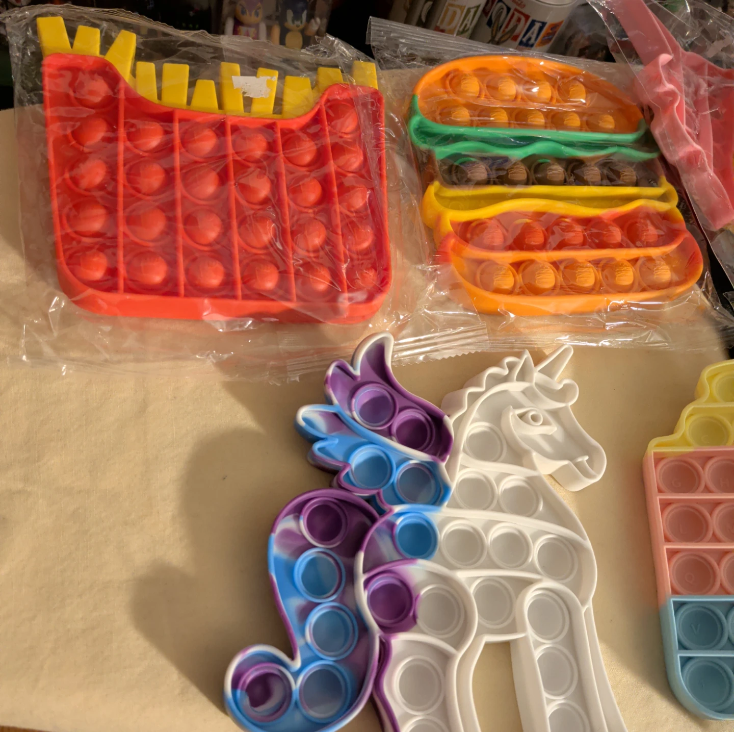 Assorted Pop It Fidget Toys - Llama, Cupcake, Hamburger, Fries - photo 5
