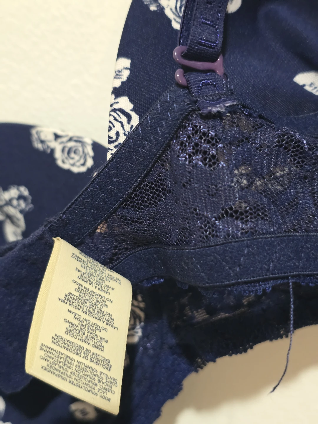 U.S. Polo Assn. Navy Floral Print Bra 38C - photo 5