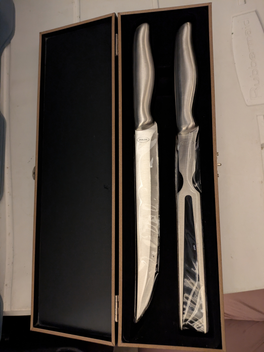 🏆 BRAND NEW carving knife & fork set