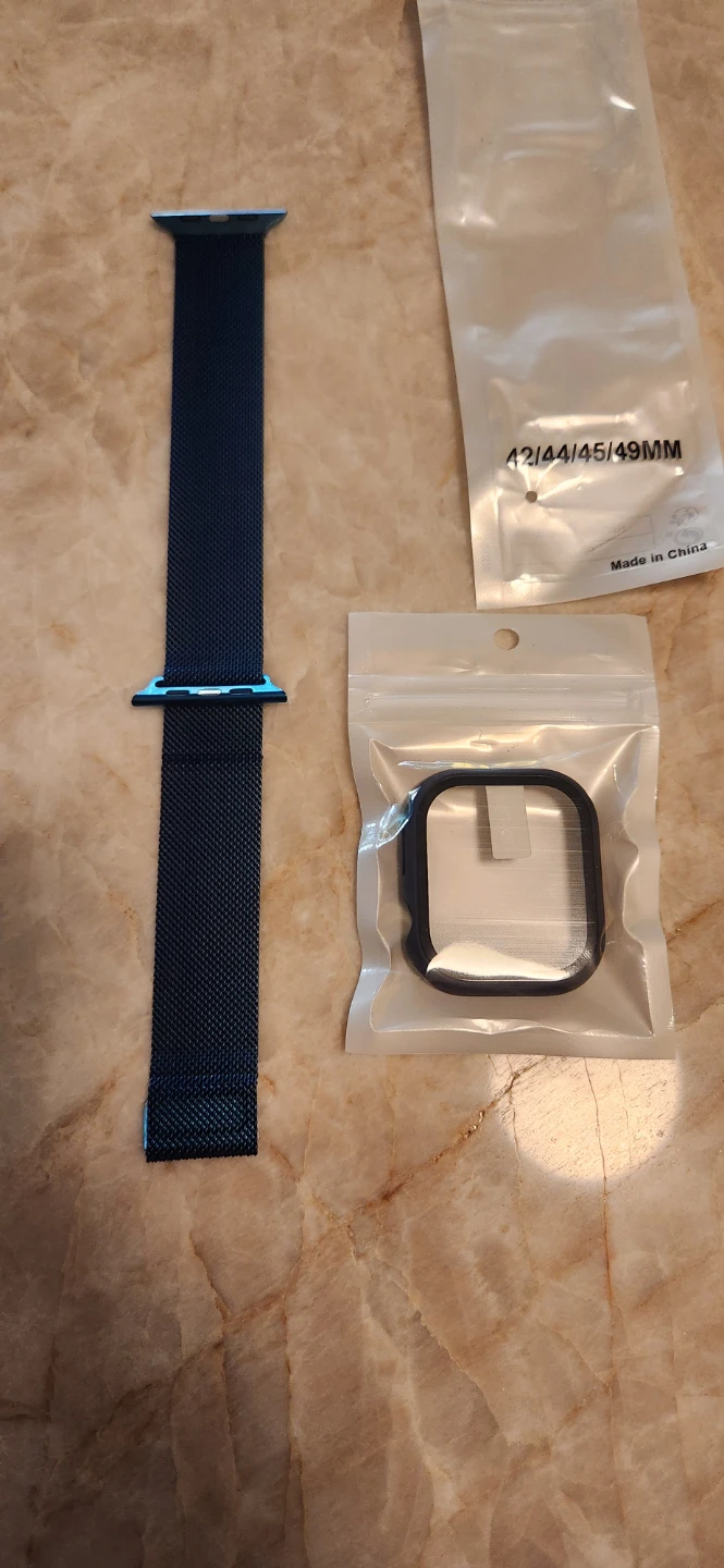 Blue Milanese Loop Apple Watch Band with Bumper Case - photo 2