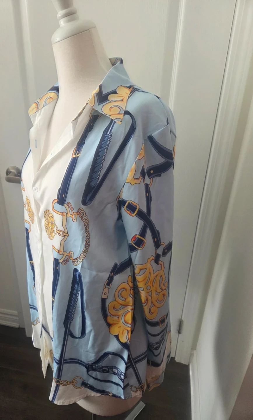 Women's Printed Button-Up Shirt - photo 2