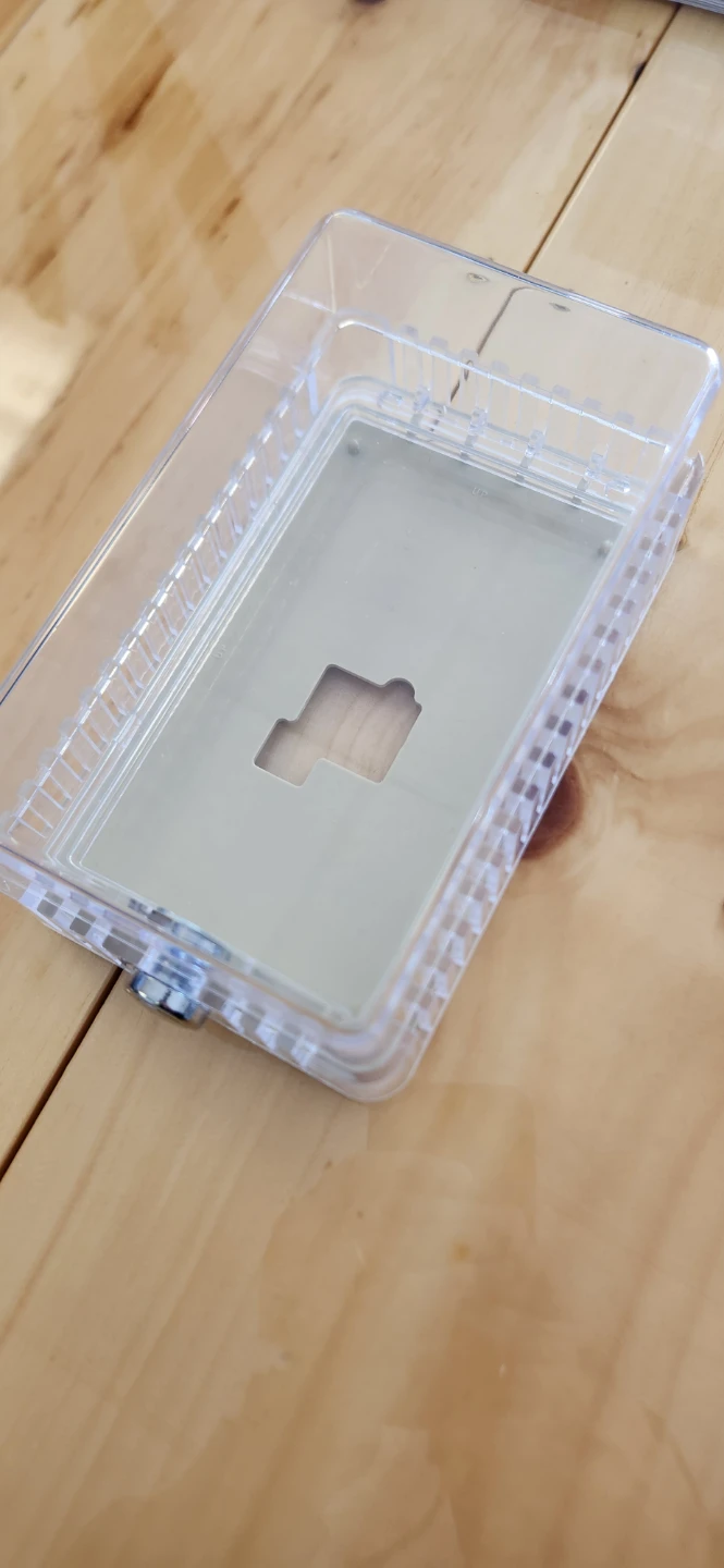 Clear Plastic Thermostat Lock Box with Key and Hardware