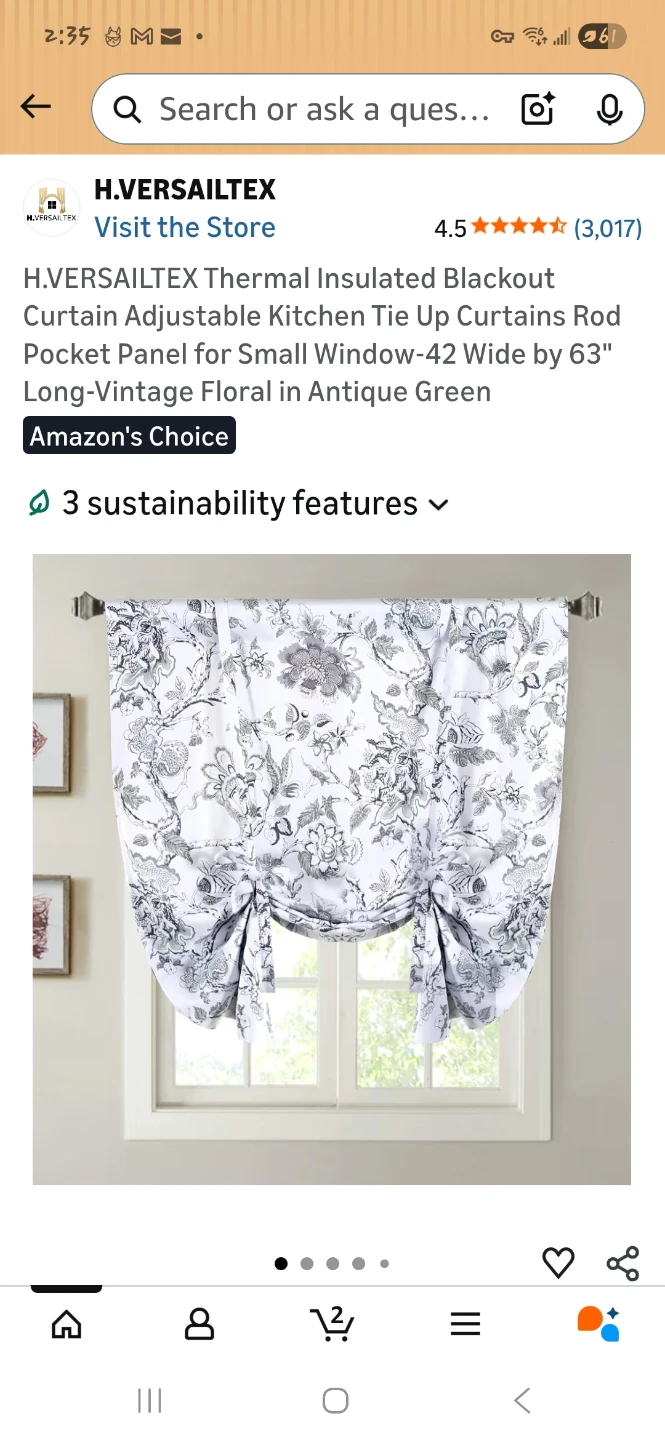 Tie Up Curtains - Vintage Floral