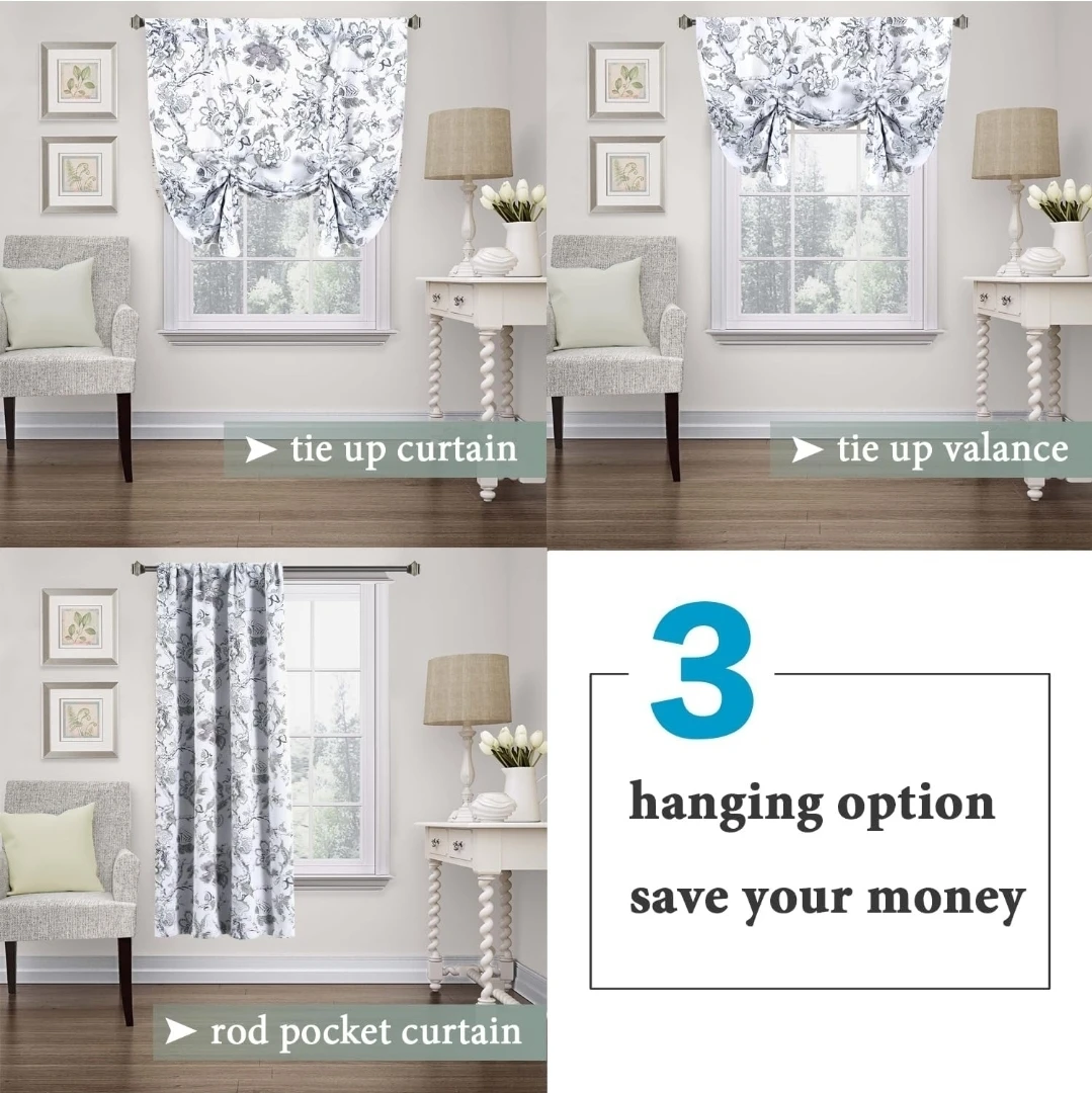 Tie Up Curtains - Vintage Floral - photo 3