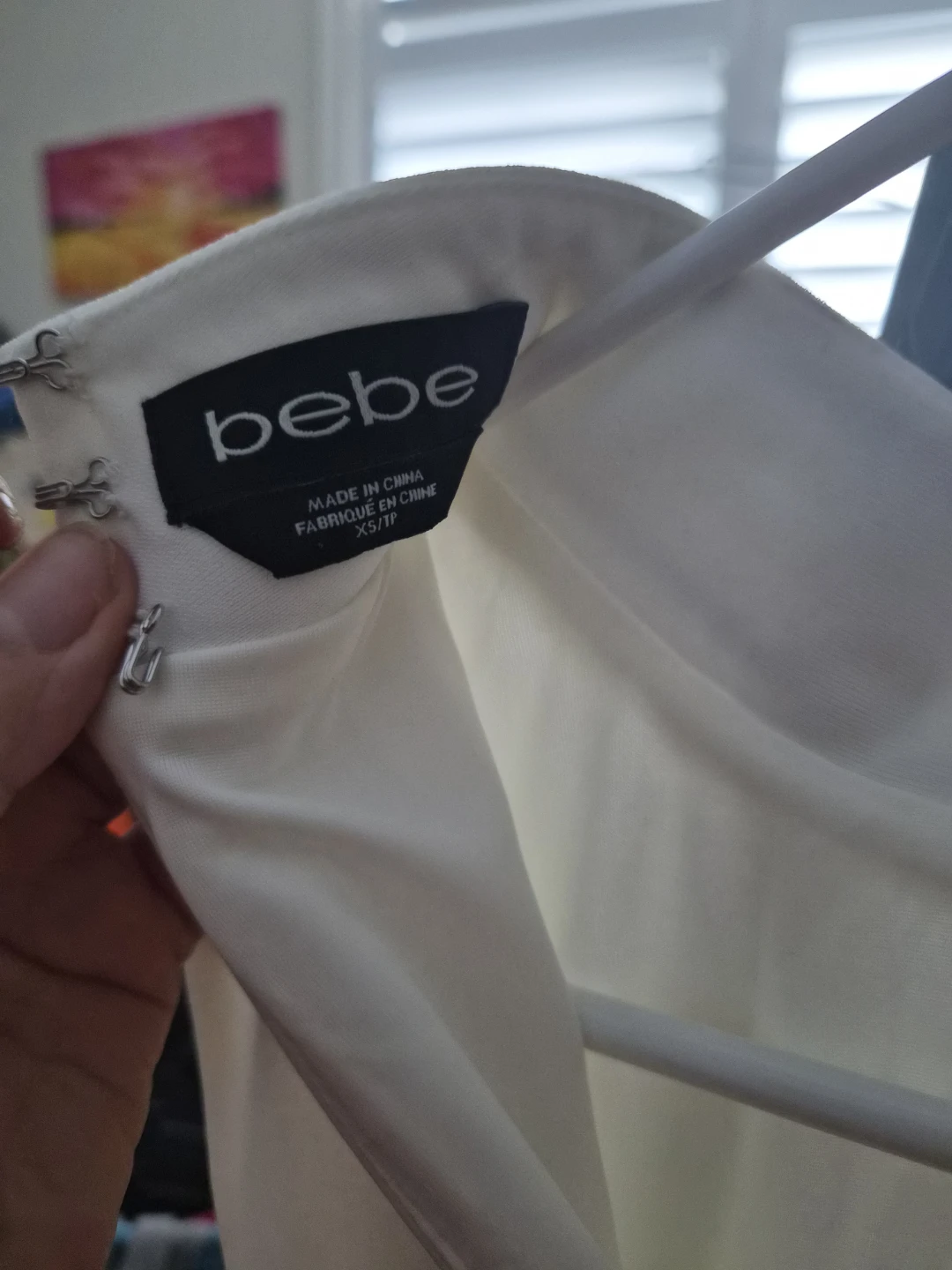 Bebe White Embellished Collar Dress XS - photo 3