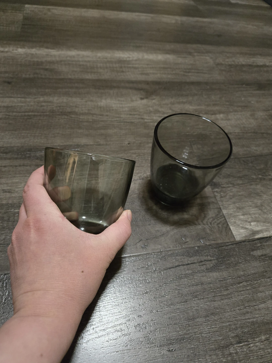 Set of 2 Smoke Grey Tumbler Glasses - photo 5