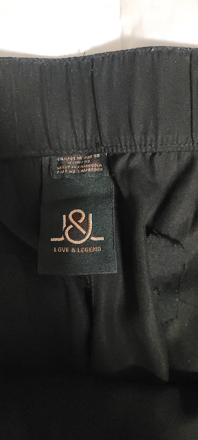 Love & Legend Black Drawstring Pants Size 18 - photo 3
