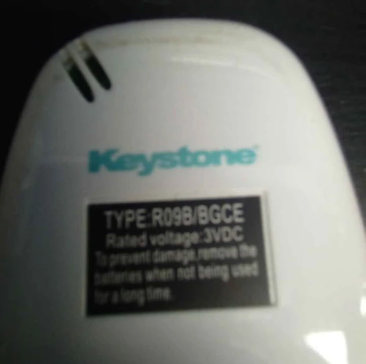 Keystone A/C  Remote Control Type: R09B/BGCE - photo 2