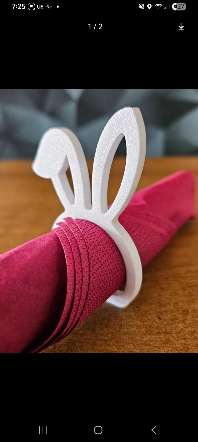 White Bunny Napkin Ring