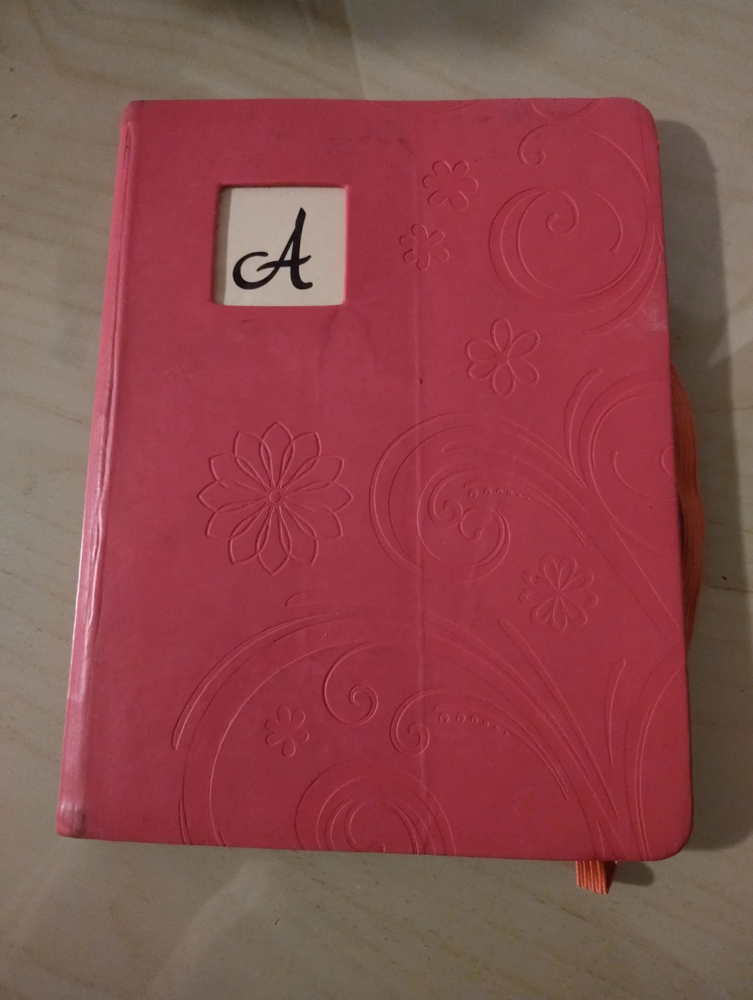 Pink Journal Notebook with Letter A