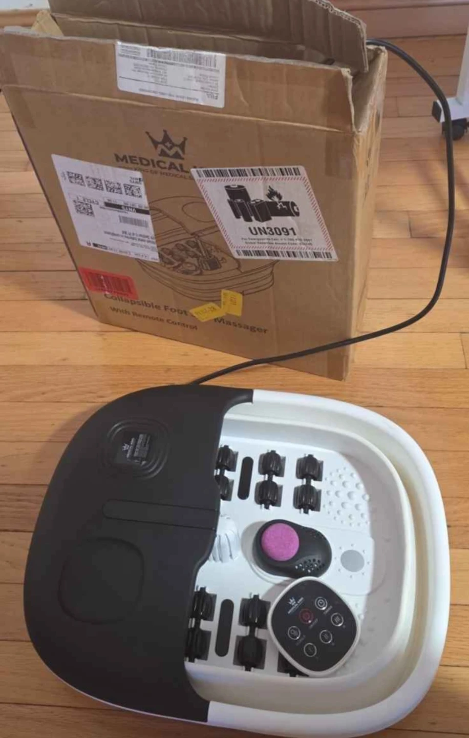 Collapsible Foot Massager with Remote Control