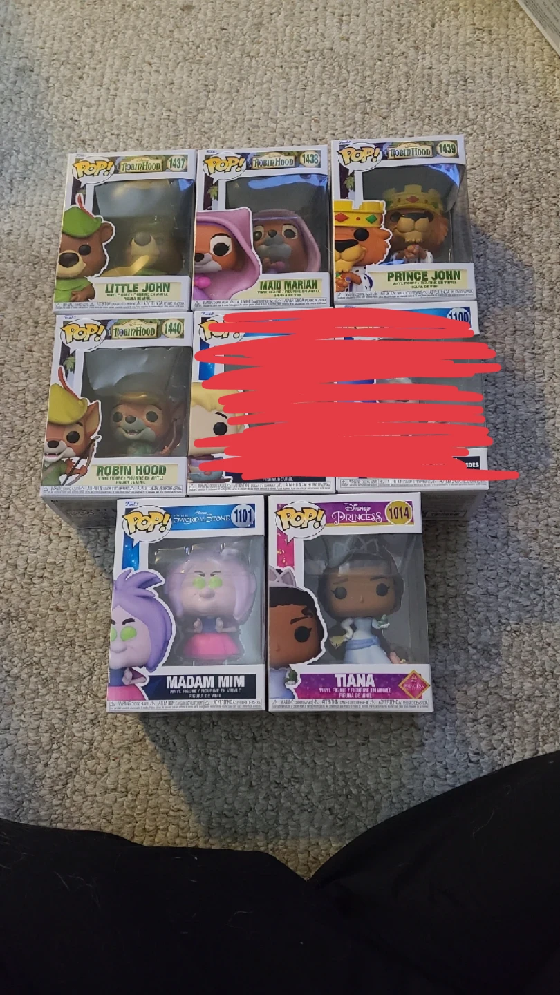 Funko Pop! Disney - Robin Hood, Sword in the Stone & Tiana