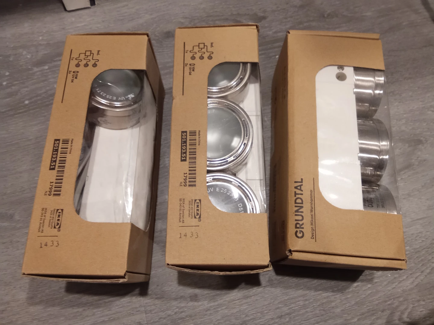 NEW IKEA Stainless Under Cabinet lights 7 total