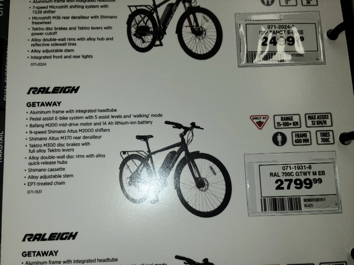 Raleigh Getaway Electric Bike