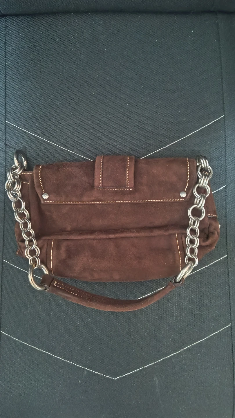 Prada Brown Suede Chain Shoulder Bag - photo 4