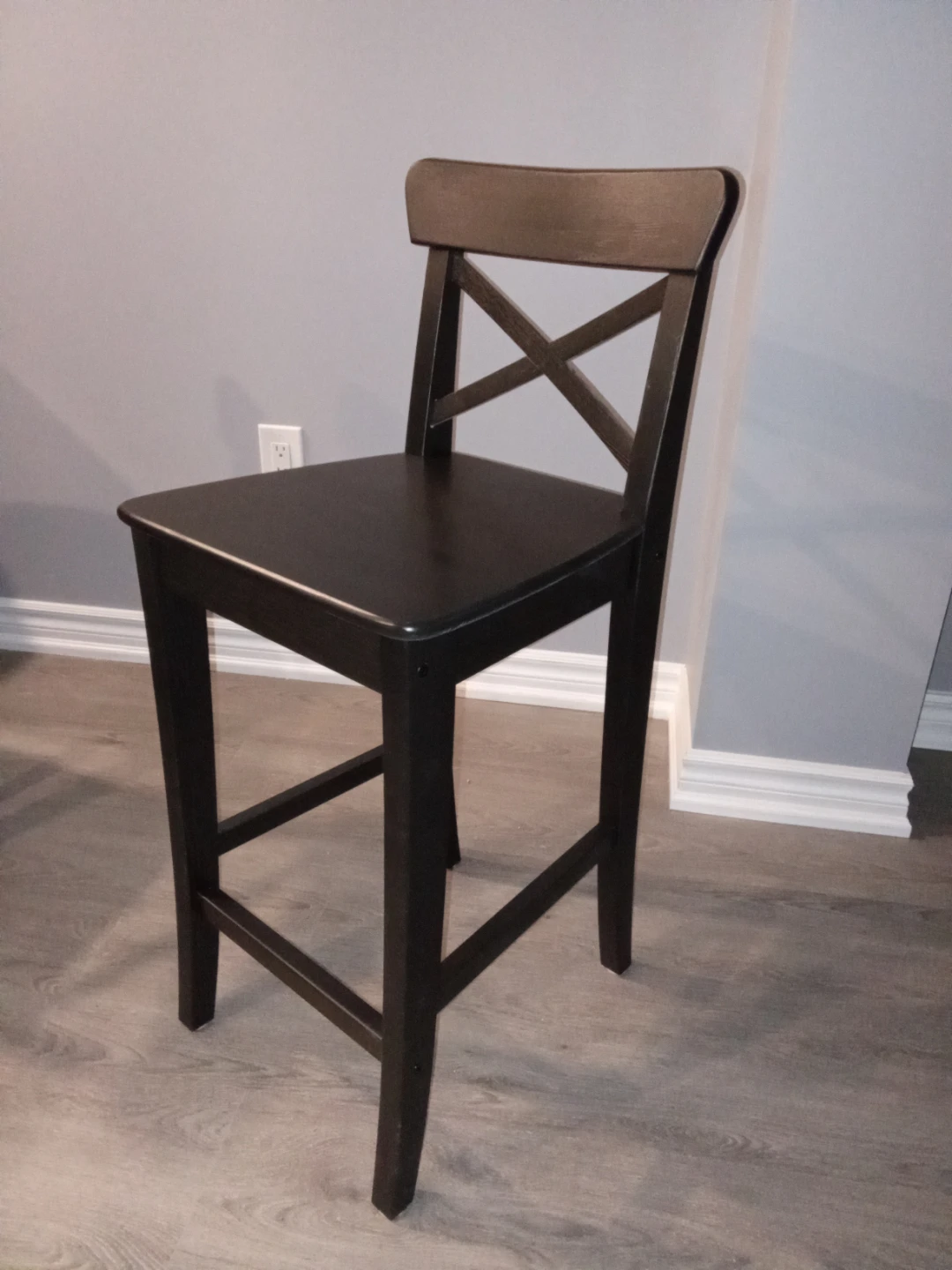 BNIB IKEA Ingolf Bar Stool with Backrest