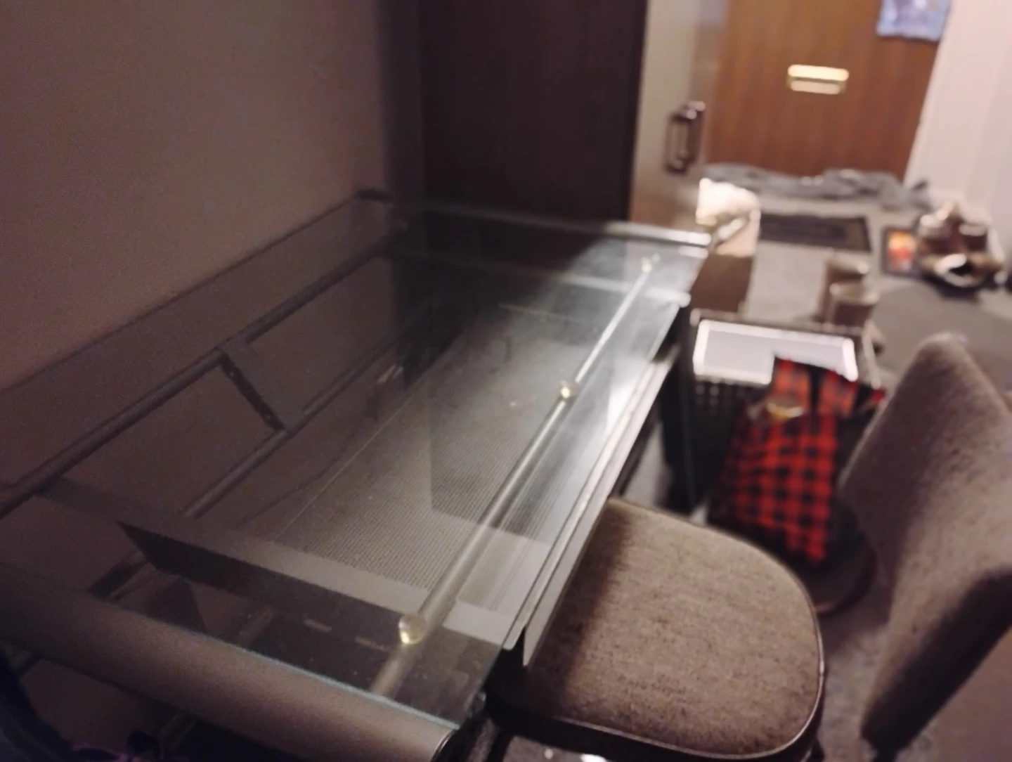 Glass Top Desk with Shelving - photo 2