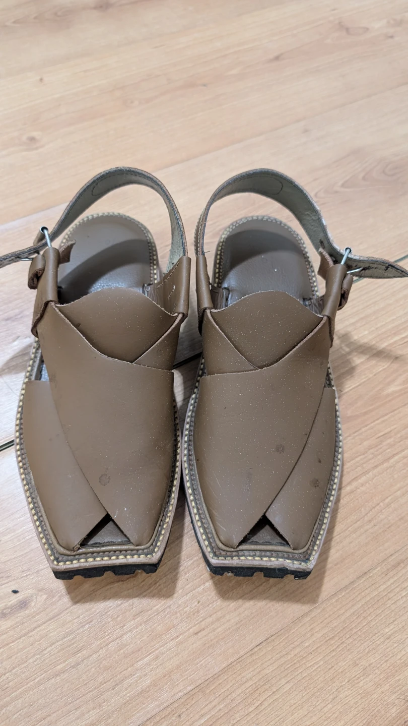 Brown Leather Peshawari Sandals